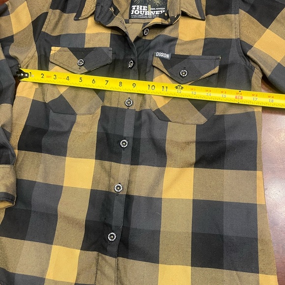 Dixxon Flannel Company The Journey Yellow And Black Plaid Flannel Size Medium - Picture 8 of 9